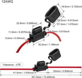 img 3 attached to 5-Pack Chanzon 12AWG ATC/ATO Inline Marine Fuse Holder (Max 35A) for Automotive, Car, and Motorcycle