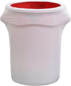 img 1 attached to Белая круглая крышка контейнера для мусора из спандекса 24-40 галлонов товарного сорта - Efavormart