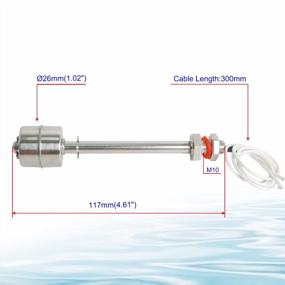 img 3 attached to Stainless Steel Water Level Sensor Switch With Float Controller - Ideal For Fish Tanks, Cisterns, Aquariums, Pools, And Ponds - Single Plastic Ball Float For Liquid Detection (1 Pc)