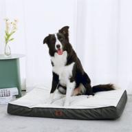 🐶 shilucheng black-white dog bed - medium size - egg crate foam with removable oxford cover for large/medium/small dogs - waterproof, washable & durable - ideal sleeping and anti-anxiety pet bed for crates logo