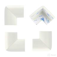 👶 baby proofing corner guards - 12 pack, 3m tape, furniture edge protectors, fireplace bumpers | white logo