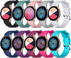 img 4 attached to Maledan 10 Pack Silicone Bands For Samsung Galaxy Watch 4/5 And Watch 4 Classic: No Gap, Compatible, And Stylish