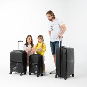 img 4 attached to Чемодан на колесах FEELWAY, PP LUGGAGE черный, размер S