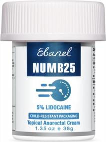 img 4 attached to Ebanel 5% Lidocaine Numbing Cream Maximum Strength, Numb25 Topical Anesthetic Pain Relief Cream 1.35 Oz, Infused With Aloe Vera, Vitamin E, Lecithin For Local And Anorectal Uses, Hemorrhoid Treatment