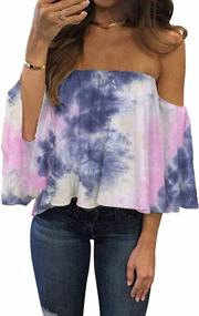img 1 attached to Women'S Summer Off Shoulder Chiffon Blouse With Ruffles And Sexy Tops | Casual Short Sleeve T-Shirts