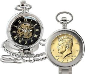 img 4 attached to Coin Magnifying Silvertone Certificate Authenticity Men's Watches better for Pocket Watches