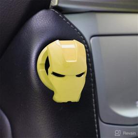 img 3 attached to Car Engine Start Stop Button Cover Push Start Button Cover Anti-Scratch Car Engine Decoration Cover (Yellow)