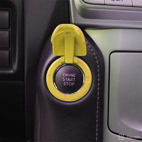img 2 attached to Car Engine Start Stop Button Cover Push Start Button Cover Anti-Scratch Car Engine Decoration Cover (Yellow)
