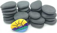 30pcs gray painting rocks for arts, crafts & decoration - hand picked flat & smooth kindness rocks by lifetop логотип