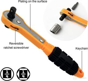 img 1 attached to TOOLMAK Ratchet Screwdriver Dual Drive Reversible Tools & Equipment