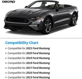 img 3 attached to 🏎️ OEDRO Floor Mats Compatible for 2015-2021 Ford Mustang: Black TPE All-Weather Guard for Front, Rear, Full Set Liners