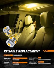 img 3 attached to Enhance Your Vehicle'S Lighting With SEALIGHT 194 LED Bulbs: Amber 2700K Yellow For Turn Signals, Side Markers, And More (Pack Of 10)