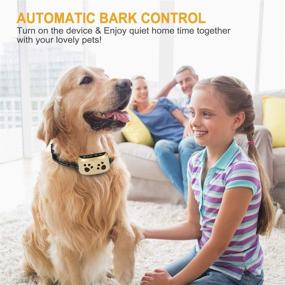 img 1 attached to 🐶 Advanced Rechargeable Dog Bark Collar with 7 Adjustable Levels - Harmless Shock, Beep Vibration, Smart Correction - Waterproof, LED Indicator - For Small Medium Large Dogs