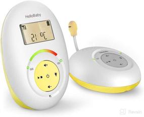 img 4 attached to HelloBaby HB180 Baby Monitor with Two-Way Audio, Temperature Sensor, Sound Alert, Lullabies &amp; Night Light, Long Range Transmission, Two-Way Talk Back