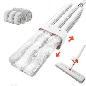 img 4 attached to 🧹 Tongzone Hand-Free Self-Wringing Microfiber Mop: Efficient Floor Cleaning with 3 Washable Pads for Hardwood Floors and Windows