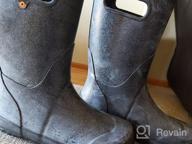 img 1 attached to Boys' Bogs Rainboot Rain Marble Print Boots review by Olusola Reid