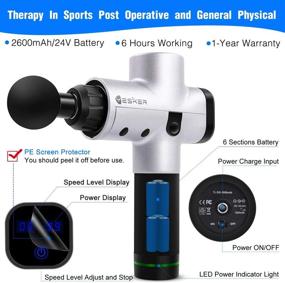 img 1 attached to Revitalize And Relieve Sore Muscles With Our Cordless Massage Gun - 6 Speeds For Deep Tissue Therapy