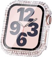 surace compatible with apple watch case 38mm for apple watch series 6/5/4/3/2/1, bling cases with over 200 crystal diamond protective cover bumper for 38mm 40mm 42mm 44mm (38mm, clear) логотип