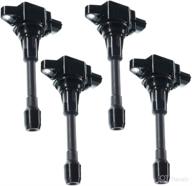 🔥 high-quality ignition coils pack for nissan altima 2007-2013 sentra tiida nv200 versa x-trail rogue infiniti fx50 m56 - set of 4 логотип