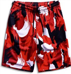 img 4 attached to Zengjo Mens Jogger Shorts Graphic 9 Inch Drawstring Lounge SweatShorts With Pockets Elastic Waist