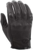 ultimate ventilation and style: fly racing street thrust perforated leather gloves logo