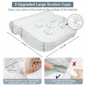 img 1 attached to 4D Air Mesh Spa Pillow For Bath - Extra Thick, Soft & Quick Dry | Neck, Head, Shoulder & Back Support | Bathtub Pillow For Ultimate Comfort
