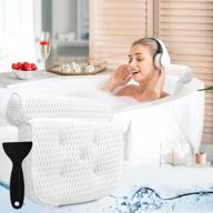 4d air mesh spa pillow for bath - extra thick, soft & quick dry | neck, head, shoulder & back support | bathtub pillow for ultimate comfort logo