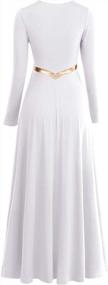 img 2 attached to Women'S Metallic Worship Costume: IBAKOM Liturgical Praise Lyrical Dance Dress.