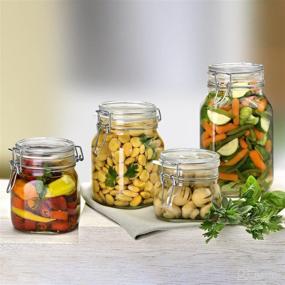 img 3 attached to Bormioli Rocco Square Fido 🏺 1.5L Jar: Space-Saving Storage Solution for Kitchen