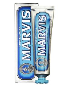 img 1 attached to 🪥 Marvis Aquatic Mint Toothpaste 3.8 oz: Freshens Breath & Whitens Teeth