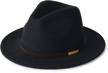 fedora hats for men and women - crushable and packable with wide brim, made from 100% australian wool felt, decorated with leather belt - furtalk logo