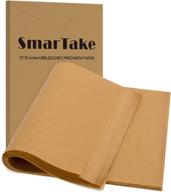 300pcs pre-cut unbleached parchment paper sheets - perfect for baking, grilling, air fryer & steaming! logo
