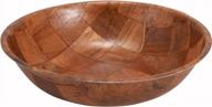 optimized winco woven wood salad bowl логотип