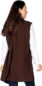 img 2 attached to Moda Womens Pocketed Fleece Cardigan Women's Clothing ~ Coats, Jackets & Vests