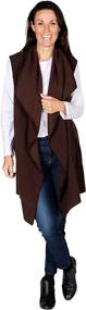 img 1 attached to Moda Womens Pocketed Fleece Cardigan Women's Clothing ~ Coats, Jackets & Vests