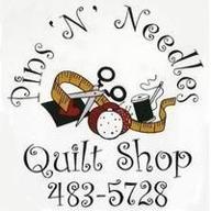 pins n needles quilt shop logo