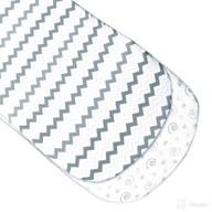 🛏️ 2-pack jersey cotton fitted bassinet sheets - unisex baby bedding set in grey/white design logo