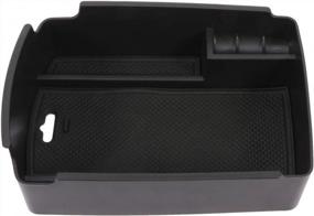 img 4 attached to Keep Your Kia Organized: OCPTY Auto Center Console Insert Tray For 17-19 For Kia For Sportage (Black)