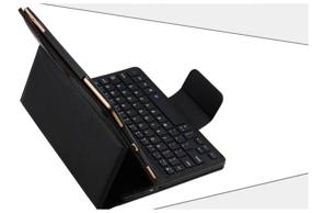 img 2 attached to Keyboard MyPads for iPad Pro 12.9 (2018) A1895, A1983, A2014 removable wireless Bluetooth keyboard complete with leather case and plastic stickers.