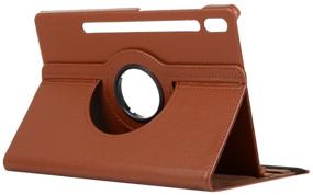 img 2 attached to Case for Samsung Galaxy Tab S7 11.0" (2020) SM-T870/T875, with stand / 360 degree swivel (brown)