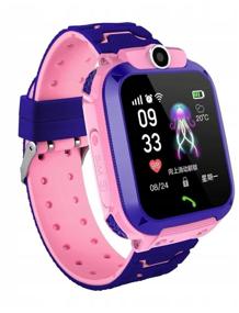 img 1 attached to Children''s watch SunRise Smart Watch GSM SIM / selfie camera / SOS button / Ability to make calls directly from the watch / Violet pink