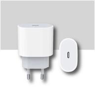 charger type c for apple iphone 18-20w with fast charge. supports usb power delivery 3.0. power supply adapter logo