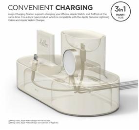 img 3 attached to Elago Charging Hub 3 in 1 Dock (EST-TRIO-CWH) for Apple Devices (Classic White)