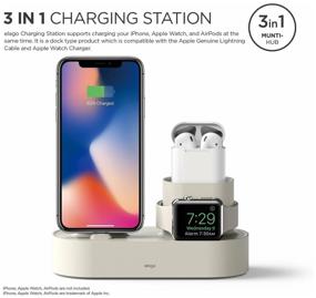 img 2 attached to Elago Charging Hub 3 in 1 Dock (EST-TRIO-CWH) for Apple Devices (Classic White)