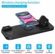 wireless charging dock (6 in 1) iphone, airpods, iwatch, micro usb, type-c, black logo