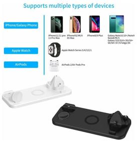 img 2 attached to Wireless charging dock (6 in 1) iPhone, Airpods, iWatch, Micro USB, Type-C, black