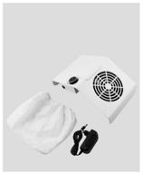 маникюрный кожух (маникюрный пылесос) с регулятором мощности и пылесборником nail dust collector 858-2, 80 вт, белый. логотип