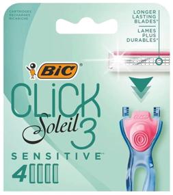 img 3 attached to Bic Click 3 Soleil Sensitive replacement blades, with 2 replacement blades included
