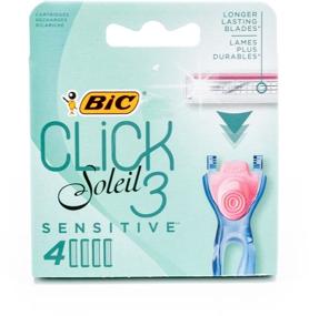 img 1 attached to Bic Click 3 Soleil Sensitive replacement blades, with 2 replacement blades included