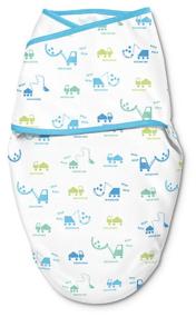 img 2 attached to Swaddleme®Luxe Whisper Quiet Velcro Envelope S/M Blue/Green Cars